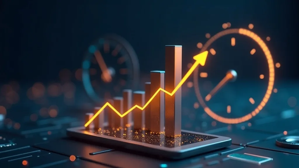 Data Analytics & Business Intelligence — abstract data-visualization in TURKAY navy and gold